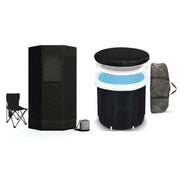 Vijfhoekige Saunatent & Draagbaar IJsbad – Combi Warmte- en Koudetherapie